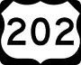 U.S. Route 202 marker