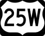 U.S. Route 25W marker