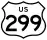 U.S. Route 299 marker