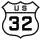 U.S. Route 32 marker