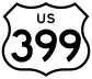 U.S. Route 399 marker