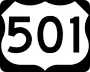 U.S. Route 501 marker