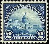 The Capitol on a 1922 U.S. postage stamp