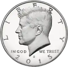 A 2015 Kennedy half dollar