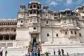 City Palace facade from Manek Chowk.