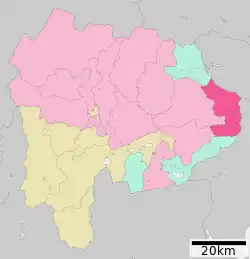 Location of Uenohara in Yamanashi Prefecture