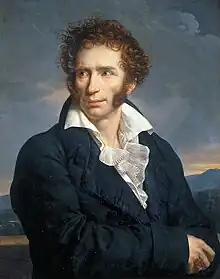 The Italian poet Ugo Foscolo, who died in exile here,by F.-X.-P. Fabre, 1813