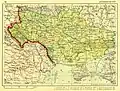 Ukrainian SSR in 1939 after the Soviet annexation of Eastern Galicia and Volhynia. Bessarabia, then part of Romania, is shaded as it was claimed by Ukraine's Moldavian Autonomous Soviet Socialist Republic.