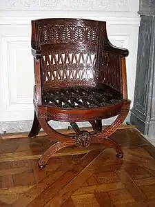 "Etruscan" Chair by Georges Jacob (1787) at the Petit Trianon, Versailles