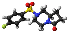 Ball-and-stick model of unifiram