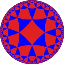 Alternated octagonal or tritetragonal tiling is a uniform tiling of the hyperbolic plane