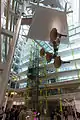 Interior of Unilever House. The sculpture is "The Space Trumpet" by Conrad Shawcross