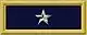 An insignia with a navy blue background and a silver star in the middle