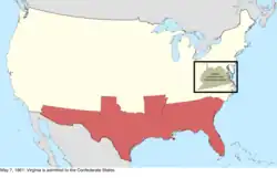 Map of the change to the international disputes involving the United States in central North America on May 7, 1861