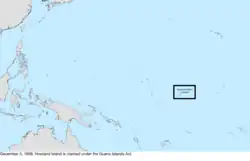 Map of the change to the United States in the Pacific Ocean on December 3, 1859