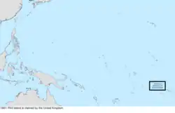 Map of the change to the United States in the Pacific Ocean sometime in 1881