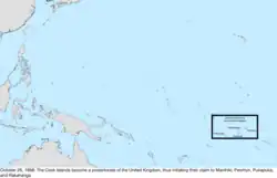 Map of the change to the United States in the Pacific Ocean on October 26, 1888