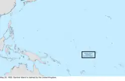 Map of the change to the United States in the Pacific Ocean on May 28, 1892