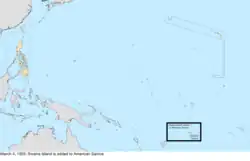 Map of the change to the United States in the Pacific Ocean on March 4, 1925