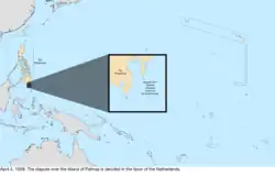 Map of the change to the United States in the Pacific Ocean on April 4, 1928