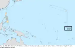 Map of the change to the United States in the Pacific Ocean on May 13, 1936