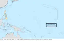 Map of the change to the United States in the Pacific Ocean on April 6, 1939