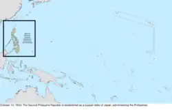 Map of the change to the United States in the Pacific Ocean on October 14, 1943