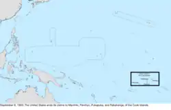 Map of the change to the United States in the Pacific Ocean on September 8, 1983