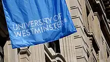 University of Westminster banner with logo