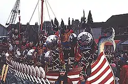 3 – The Galley. Each year a replica of a Viking longship is built for Up Helly Aa.