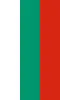 Sideways flag of Bulgaria. Valid as of 27 November 1990.