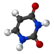 Ball-and-stick model of uracil