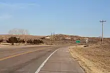 US-64 in Woods County, Oklahoma.