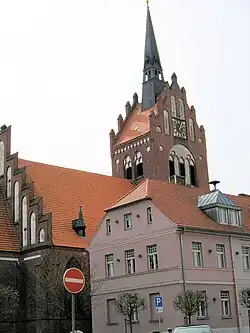 Church and town hall of Usedom