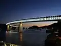 A night view of Ushibuka Haiya Bridge