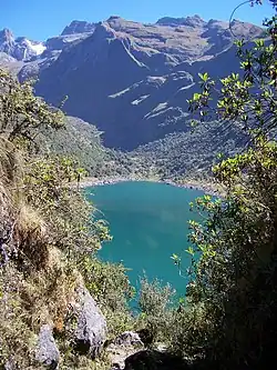 Ampay (in the background on the left) as seen from Usphaqucha