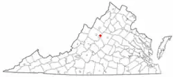 Location of Dooms, Virginia