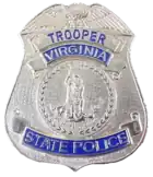 Badge of a Virginia State Trooper