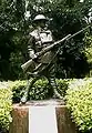 The Statue of an unnamed WWI British soldier in Hong Kong Park: a reminder of the historic background of the park. A Memorial plaque dedicated to all the defenders of Hong Kong in December 1941 through CMS John Robert Osborn VC and to commemorate the British Garrison at Hong Kong was later added.