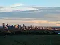 View of Calgary's skyline from the NW & facing SE in Summer, 2013