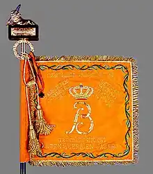 The regimental colour of the Dutch Grenadiers' and Rifles Guard Regiment