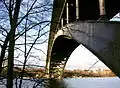 Västerbron's bridge span on Långholmen