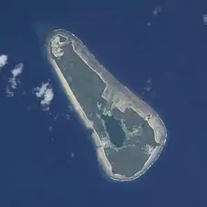 Vaitupu atoll from space