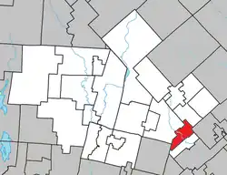 Location within Les Laurentides RCM