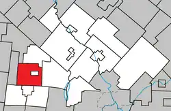 Location within Le Val-Saint-François RCM.