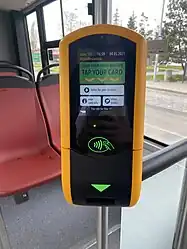 A contactless validator in Brno