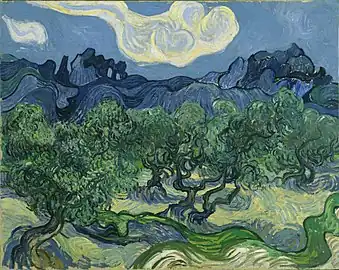 Montagne des Deux Trous also Olive Trees in a Mountainous Landscape (with the Alpilles in the Background)1889Museum of Modern Art, New York, NY (F712)