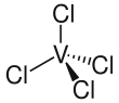 Structural formula of the vanadium tetrachloride molecule