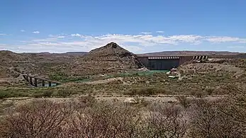 Right side look onto the dam