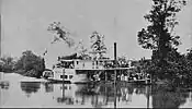 Verapaz Railroad steamboat sailing the Polochic river.